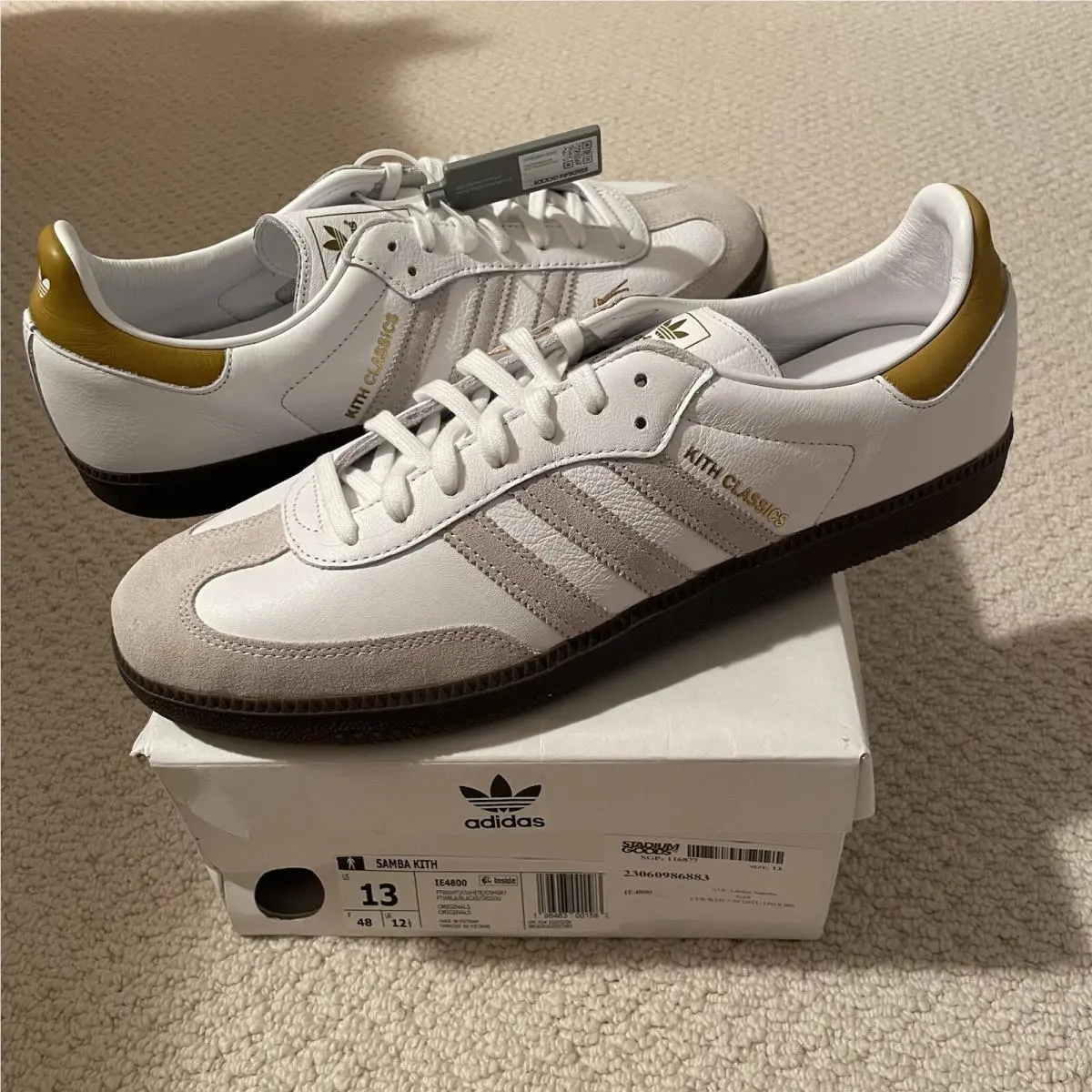 Adidas Samba OG Kith Classics White Mango - Size 13 - IE4800 - Pre Authenticated