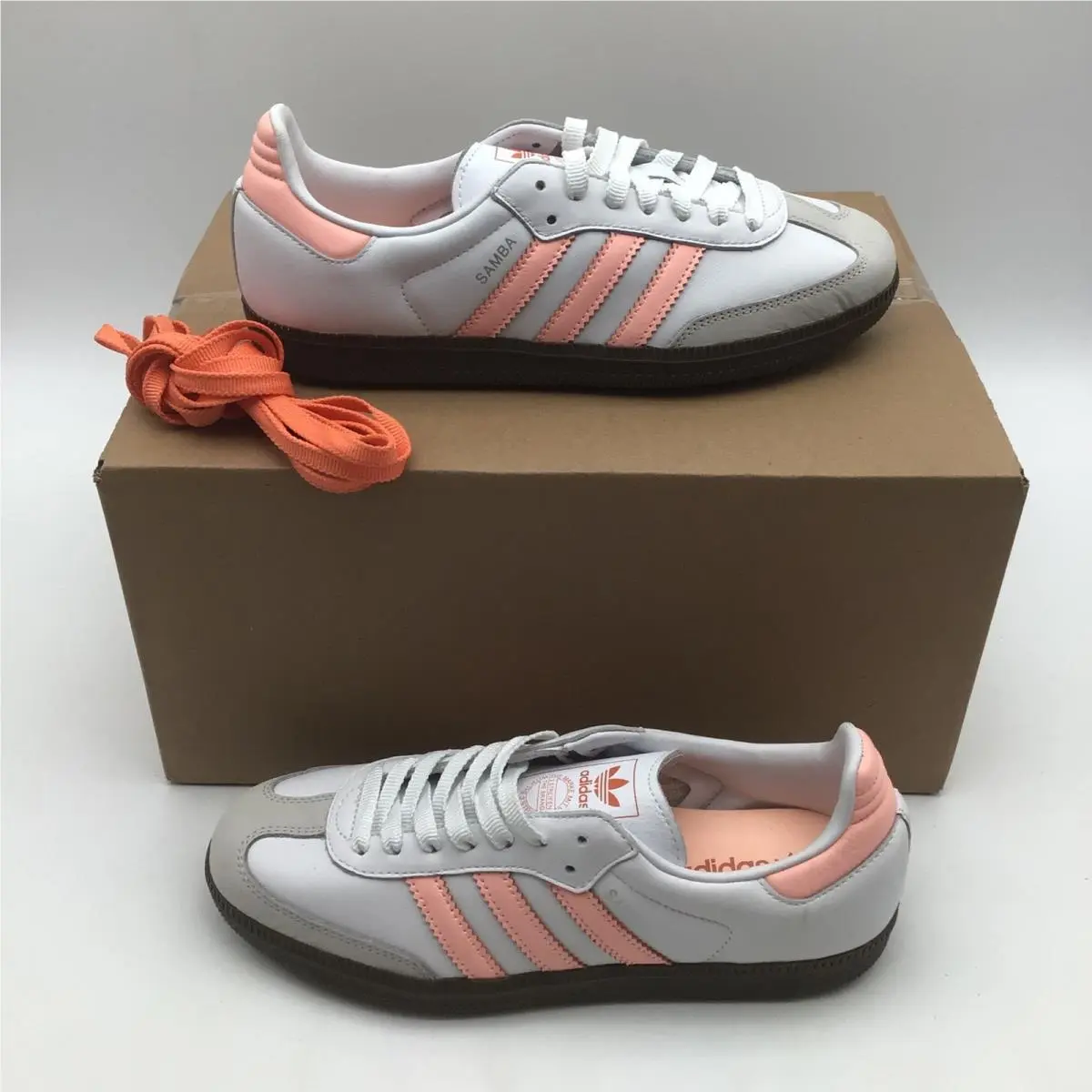 Adidas Samba OG White Quartz Pink JH5687 Womens Size 7 Low Top Sneakers