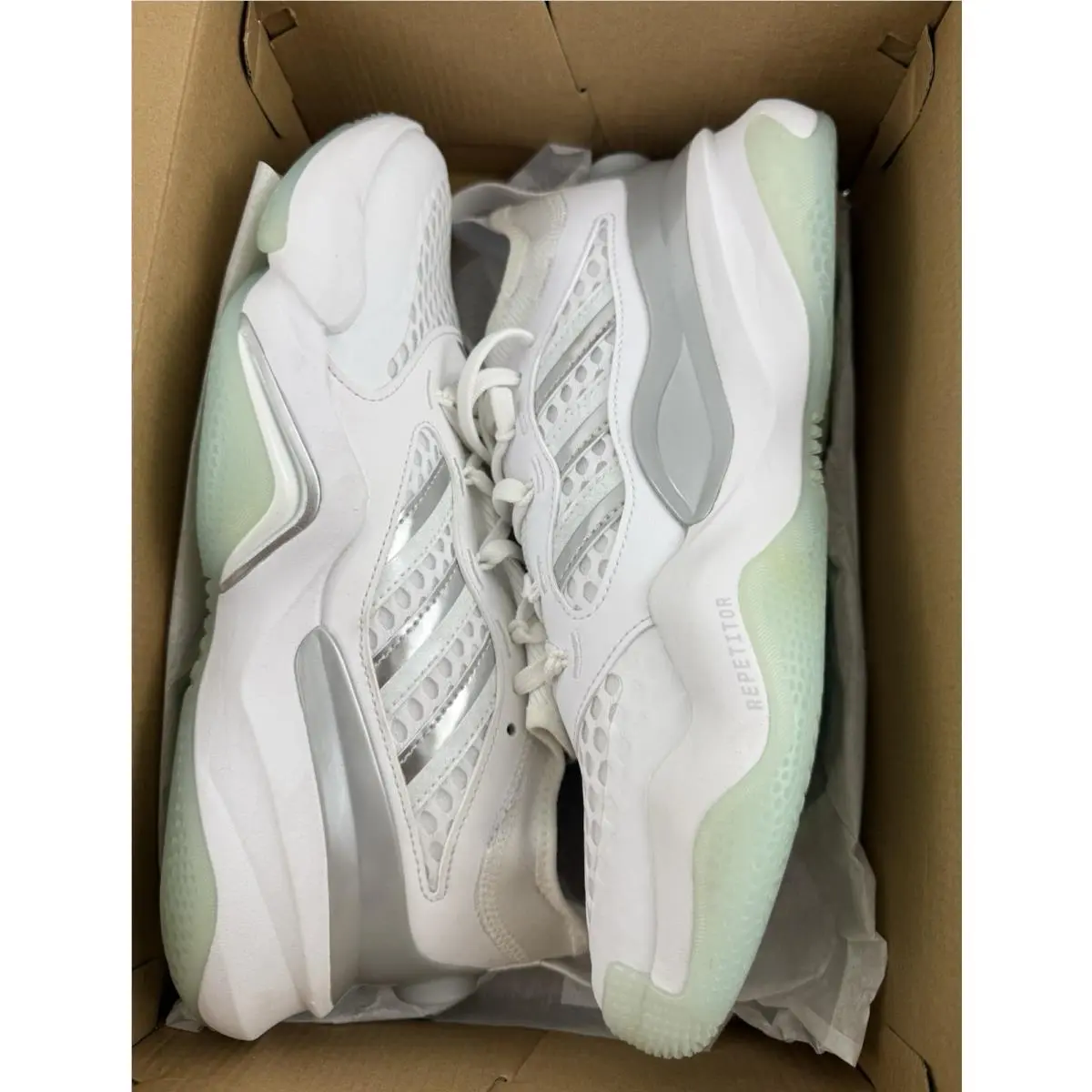 Adidas shoes - Mahomes 2 Impact FLX - Mahomes Impact FLX - JQ0000 - White Gray 7