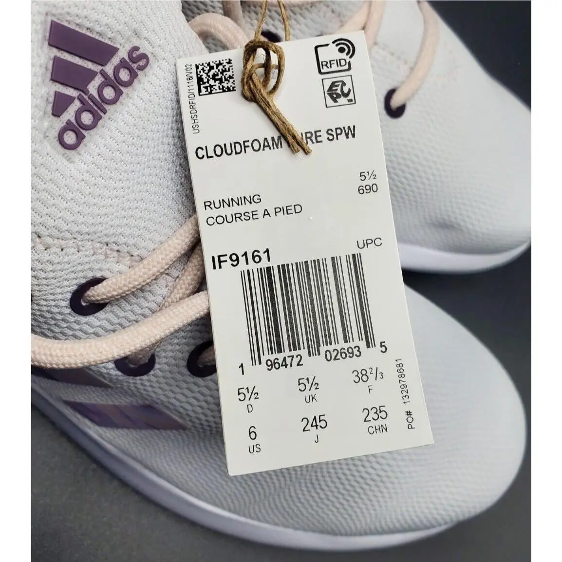 Adidas shoes - adidas Cloudfoam Pure - Cloudfoam Pure - Cloud White / Putty Mauve / Clear Pink (UPC: 0196472025181) 6