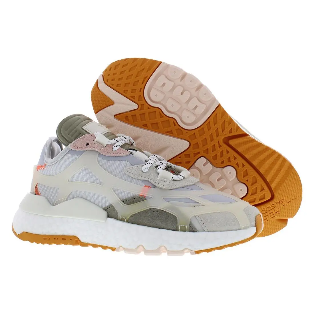 Adidas Ivp Nite Jogger Unisex Shoes Size 6 Color: Light Solid Grey/chalk - Light Solid Grey/Chalk White/Bliss Orange, Main: Grey