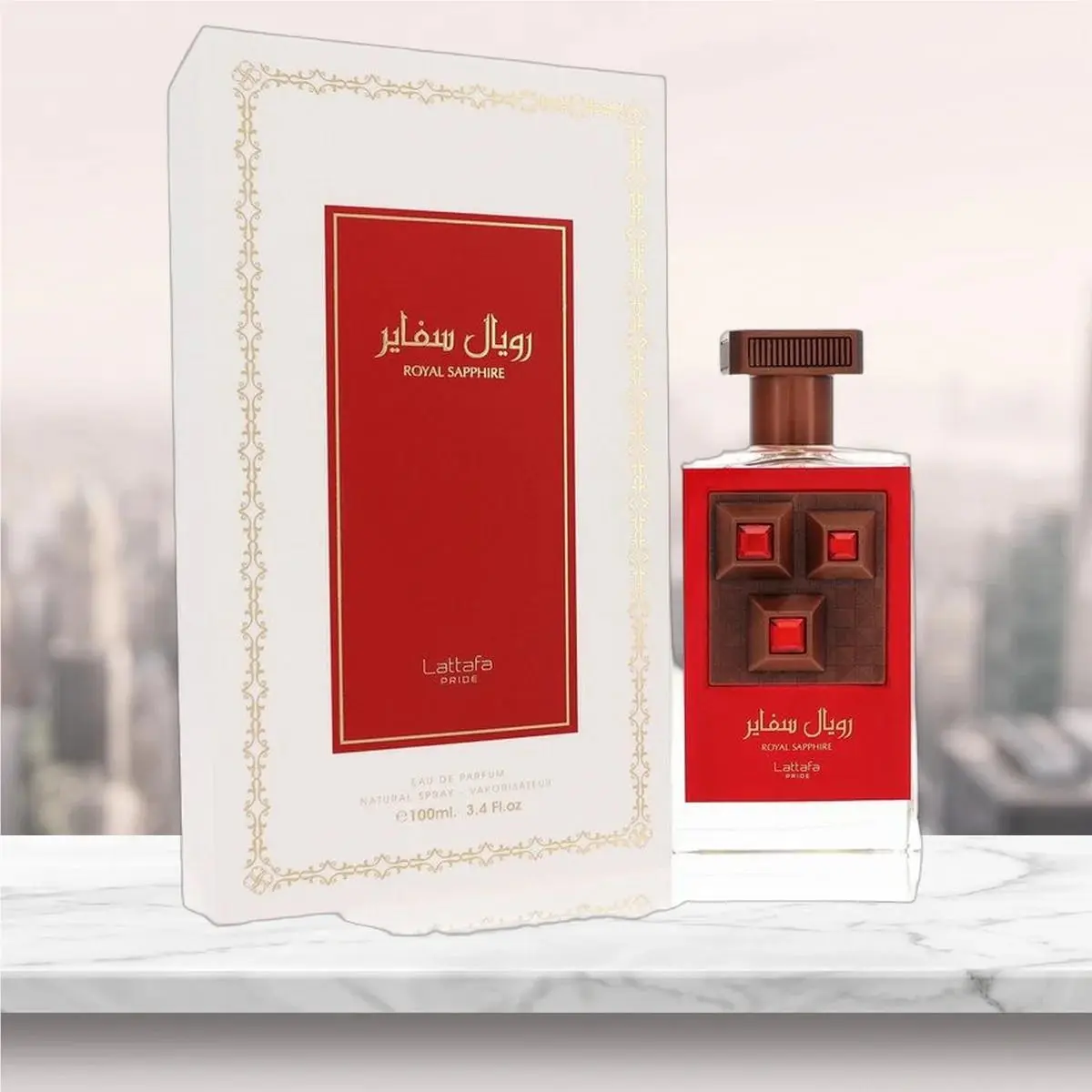 Lattafa Pride Royal Sapphire Eau De Parfum Spray Unisex By Lattafa - 3.4 oz
