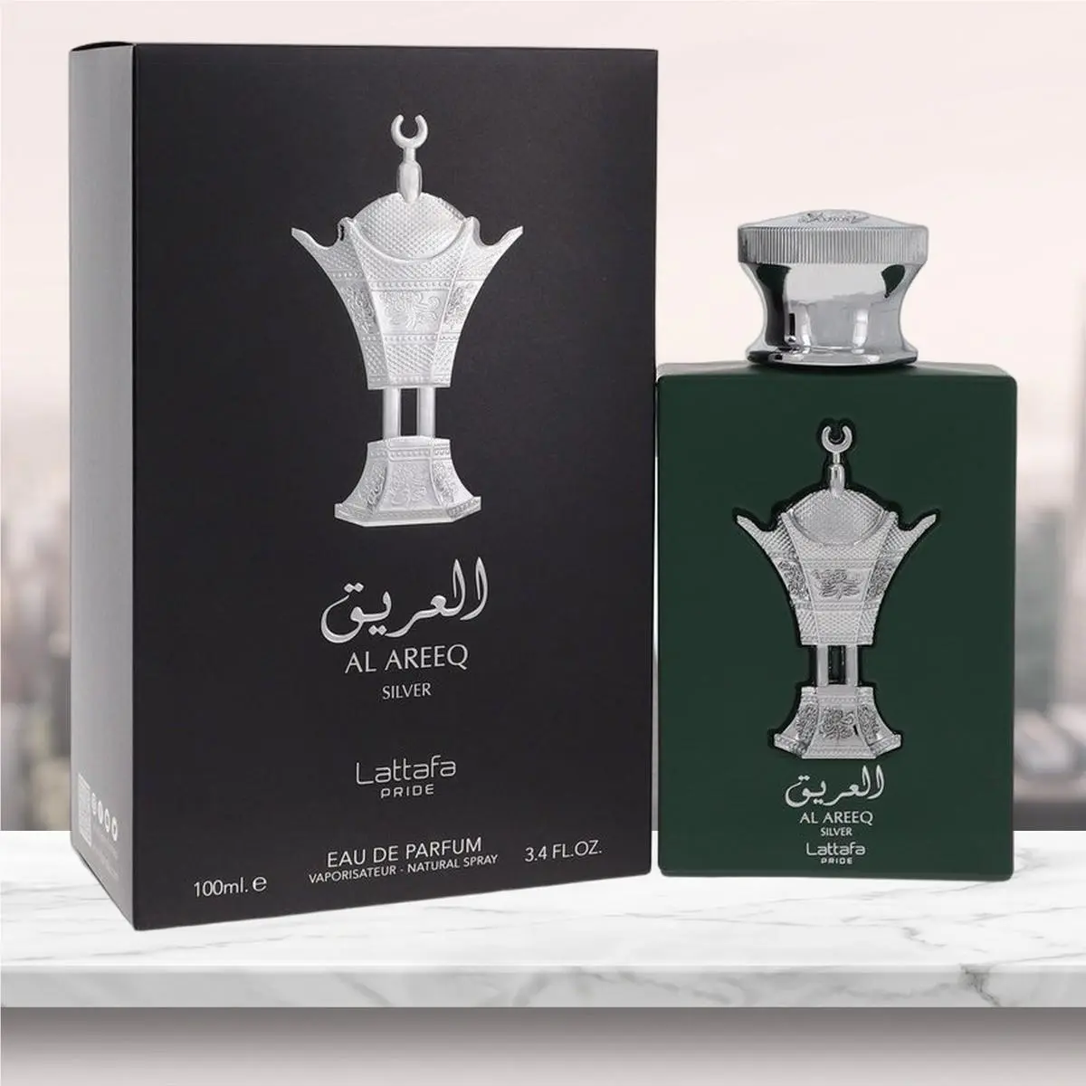 Lattafa Pride Al Areeq Silver Eau De Parfum Spray Unisex By Lattafa - 3.4 oz