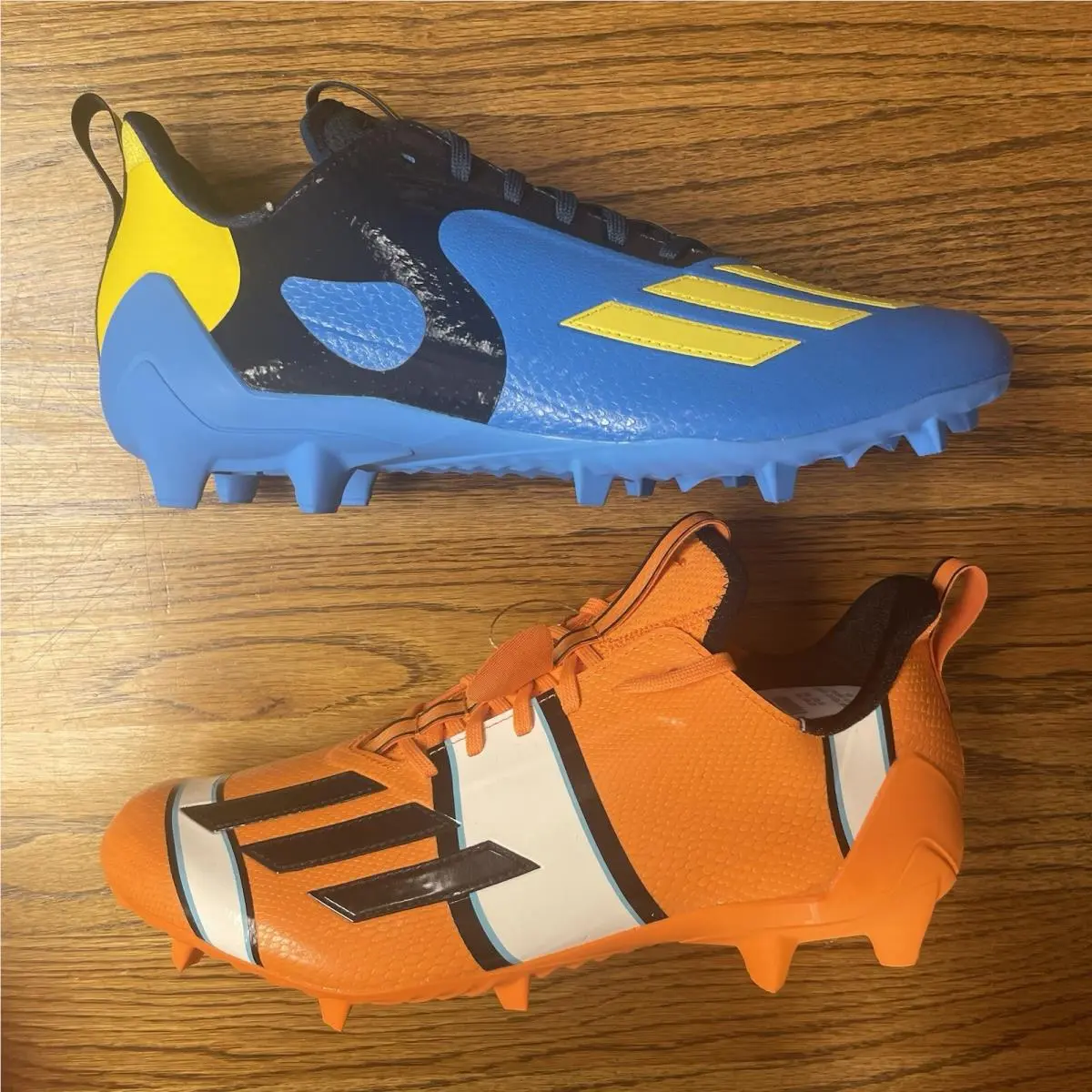 Adidas Adizero 12.0 Disney Finding Nemo Football Cleats Mens Size 14 Blue Orange