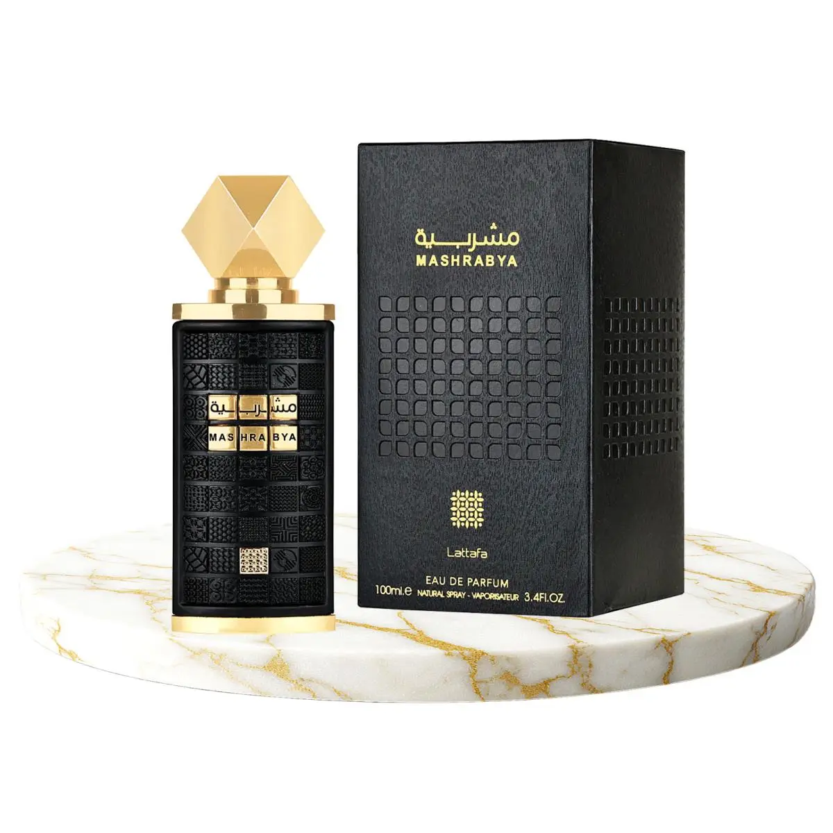 Lattafa Mashrabya For Unisex Eau de Parfum Spray 3.4oz 100ml - Sweet Spicy Smoky