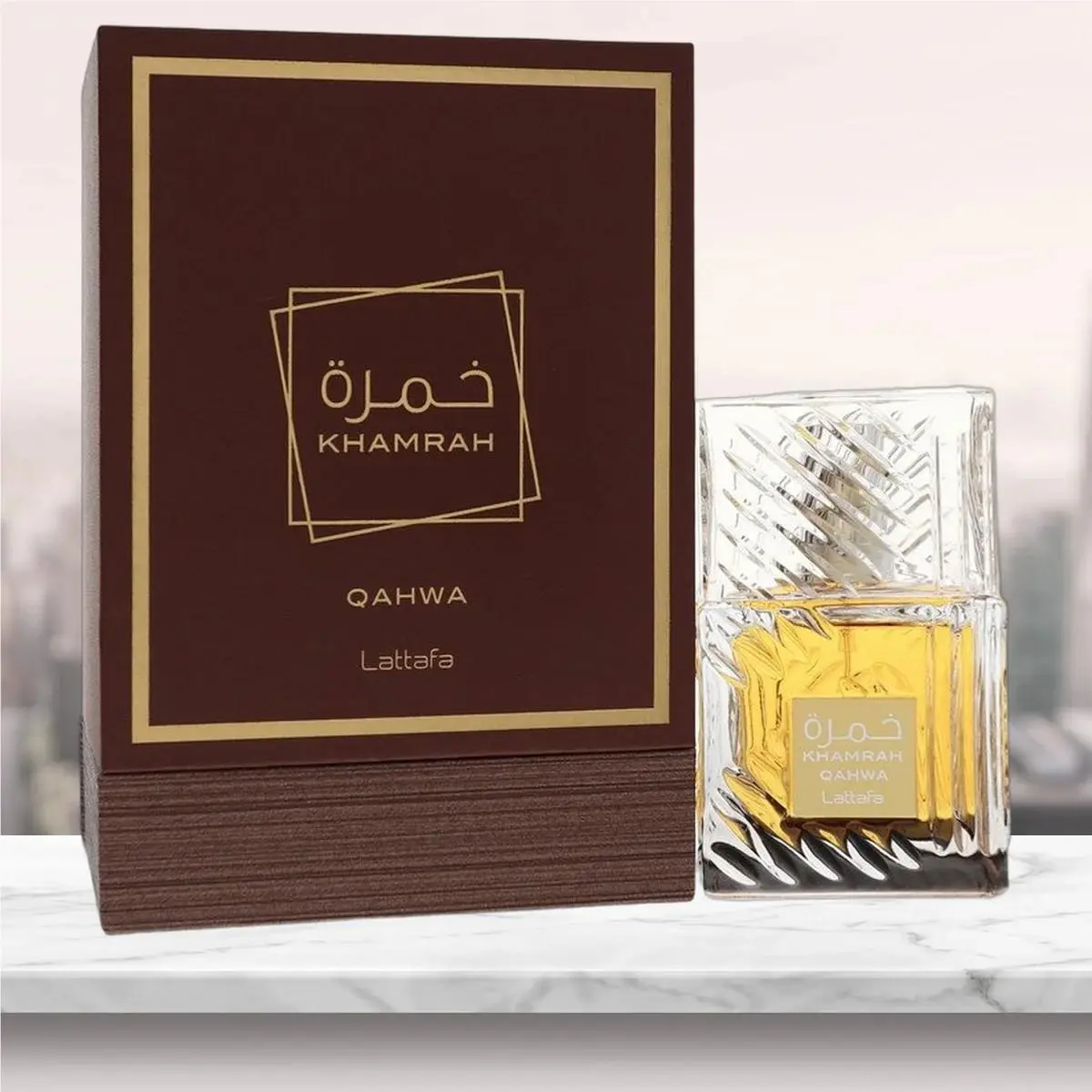 Lattafa Khamrah Qahwa Eau De Parfum Spray Unisex By Lattafa - 3.4 oz
