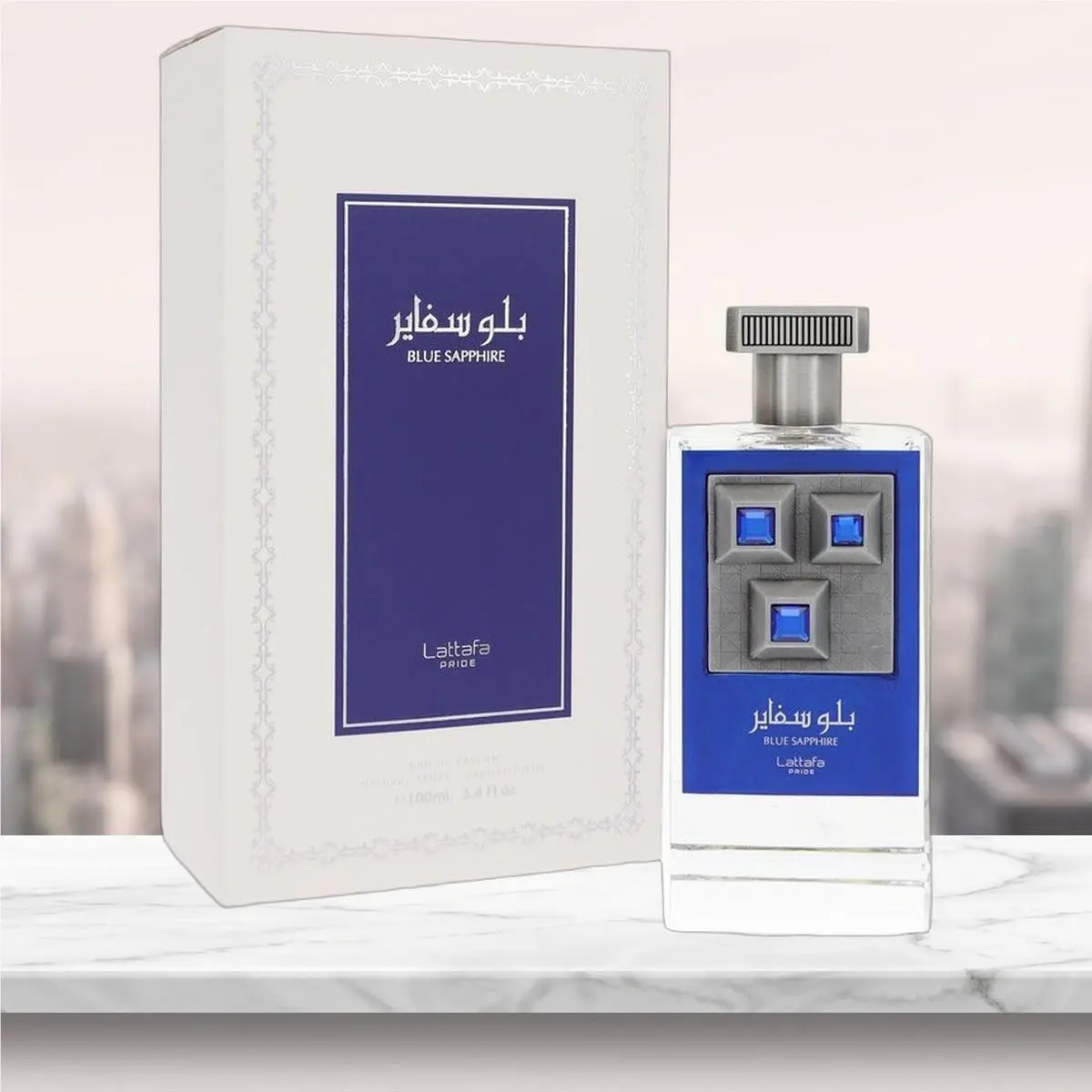 Lattafa Pride Blue Sapphire Eau De Parfum Spray Unisex By Lattafa - 3.4 oz