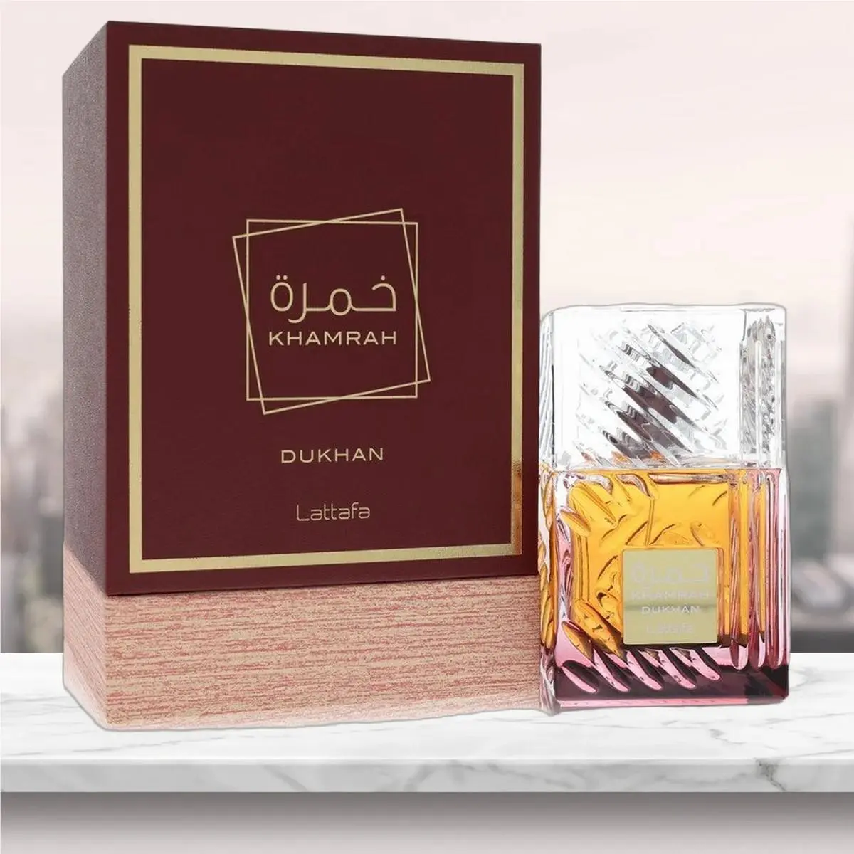 Lattafa Khamrah Dukhan Eau De Parfum Spray Unisex By Lattafa - 3.4 oz