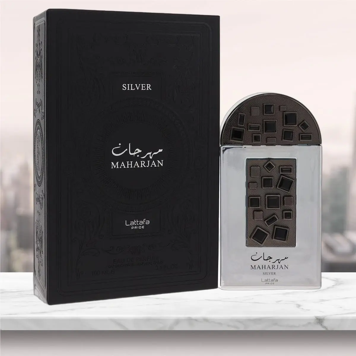 Lattafa Pride Maharjan Silver Eau De Parfum Spray Unisex By Lattafa - 3.4 oz