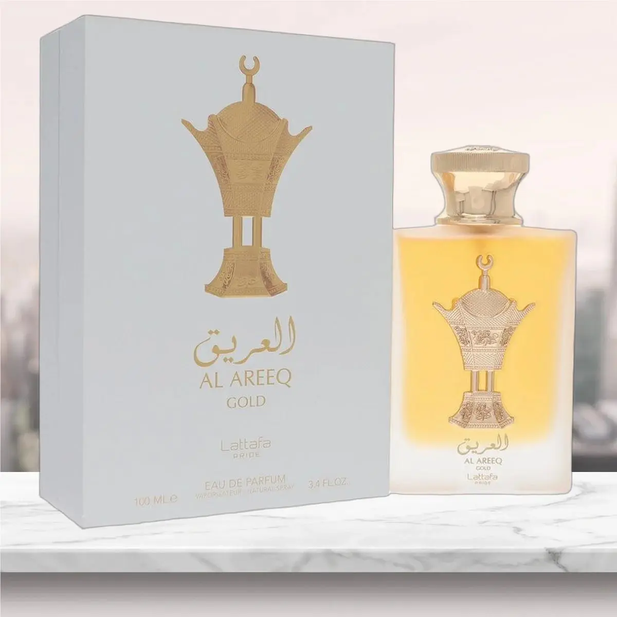 Lattafa Al Areeq Gold Eau De Parfum Spray Unisex By Lattafa - 3.4 oz