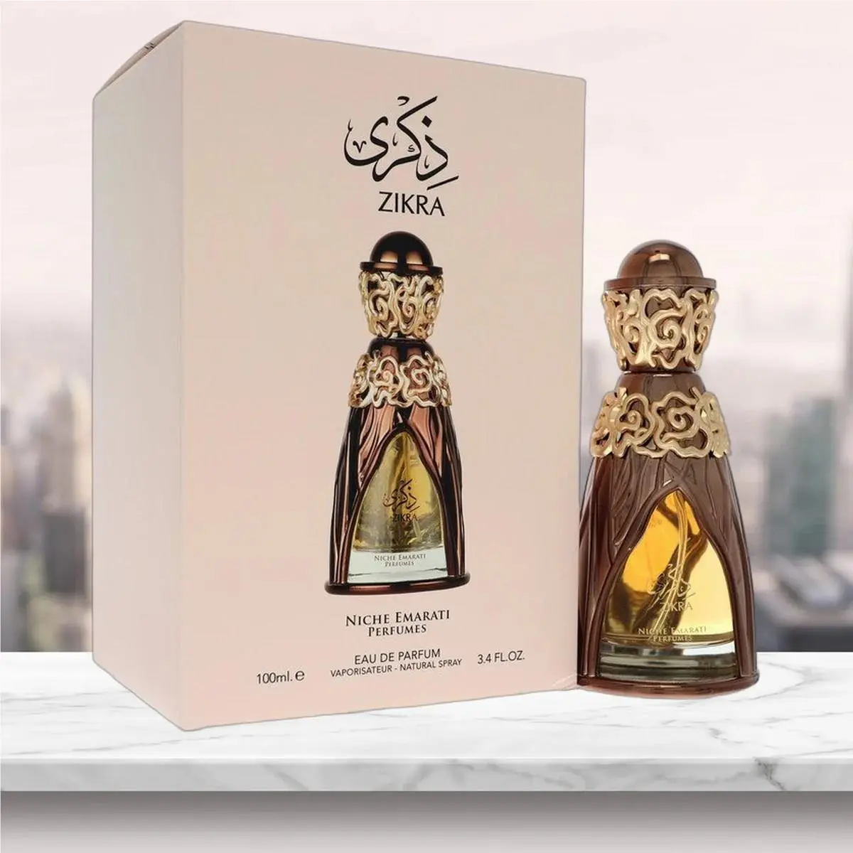Niche Emarati Zikra Eau De Parfum Spray Unisex By Lattafa - 3.4 oz