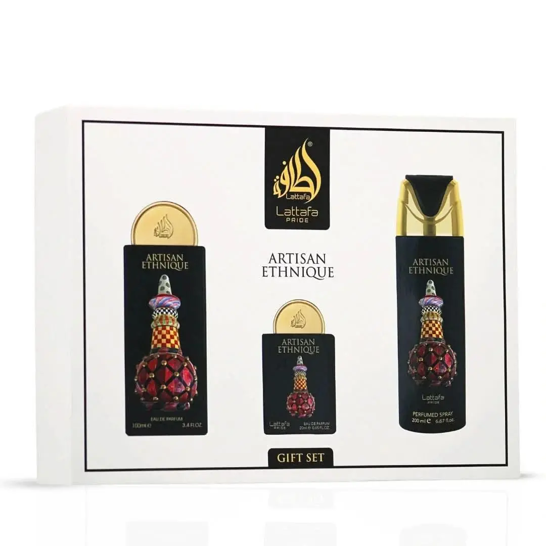 Artisan Ethnique 3-Piece Perfume Gift Set by Lattafa Pride Gift Set