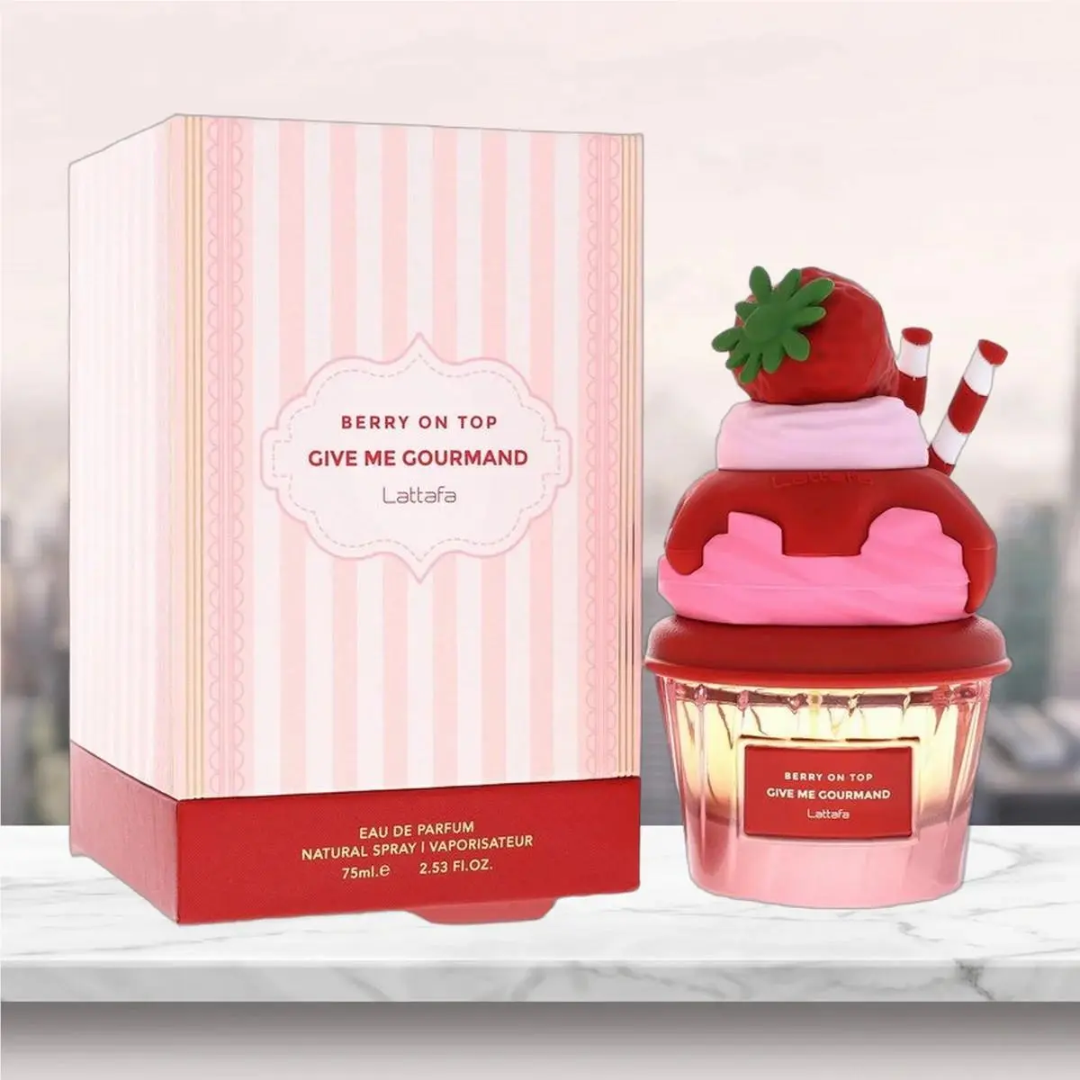 Lattafa Gourmand Berry On Top Eau De Parfum Spray Unisex By Lattafa - 2.5 oz