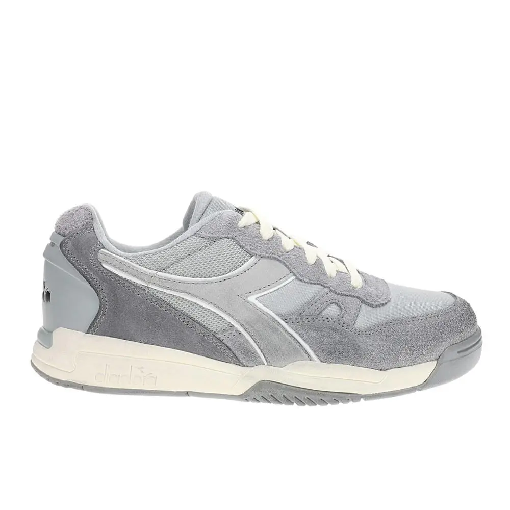Diadora Winner Hairy Suede Lace Up Mens Grey Sneakers Casual Shoes 179799-C0096