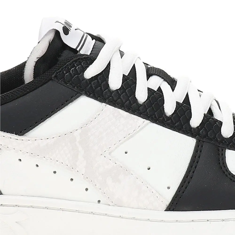 Diadora shoes - diadora Magic Basket Low Reptile Lace Up - 179793-C0641 - Black 4