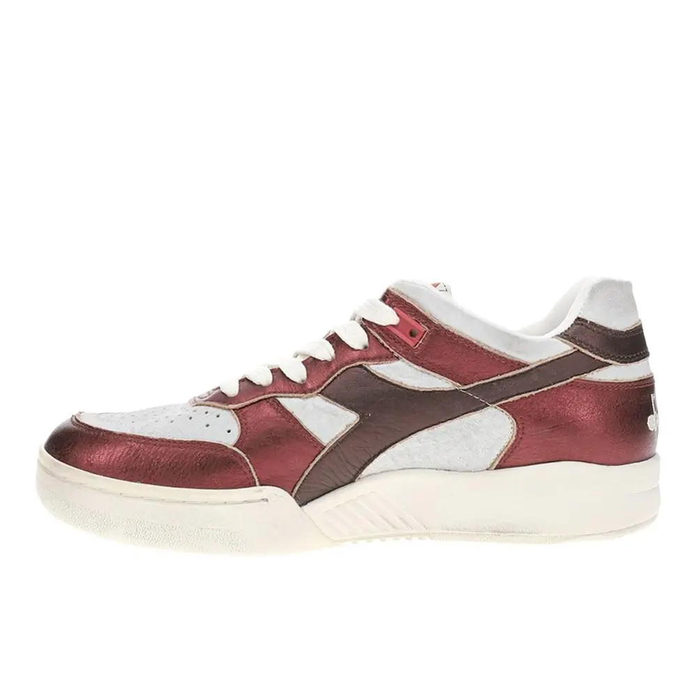 Diadora shoes - diadora B.560 Pigskin Metallic Lace Up - 181205-C8460 - Silver 1