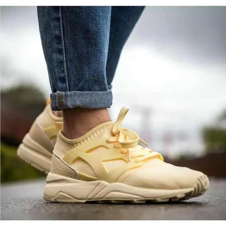 Diadora Evo Aeon Weave Lace Up Mens Running Training Shoes Casual - Yellow