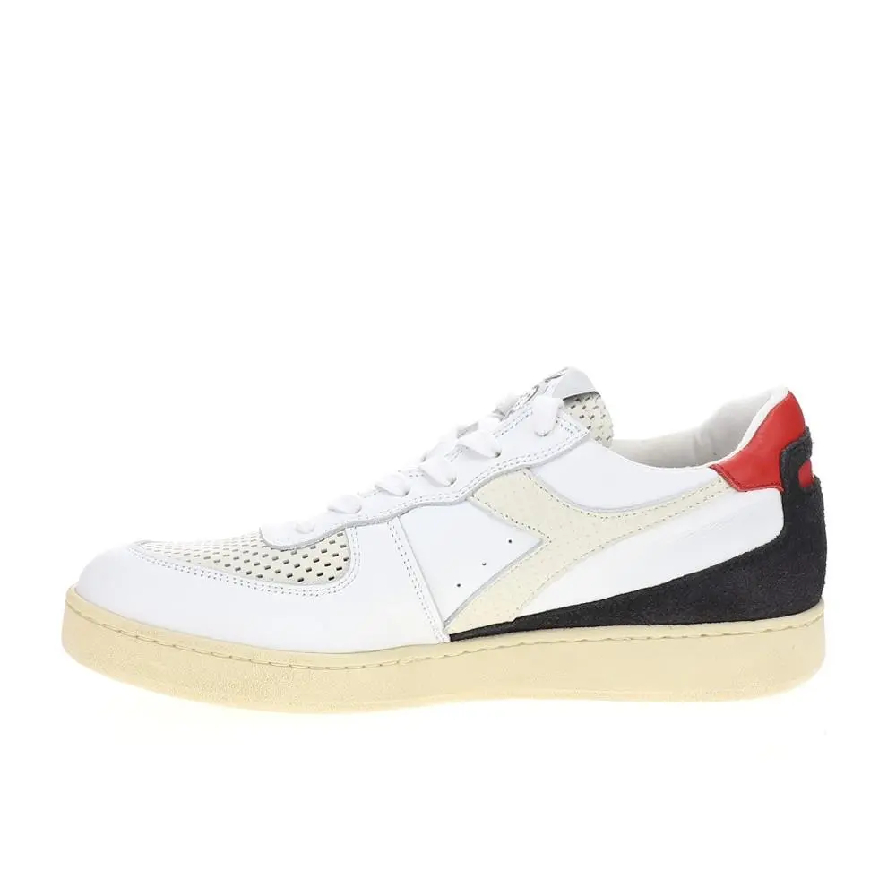 Diadora shoes - diadora Mi Basket Low Punched Italia Lace Up - 179703-20006 - White 8