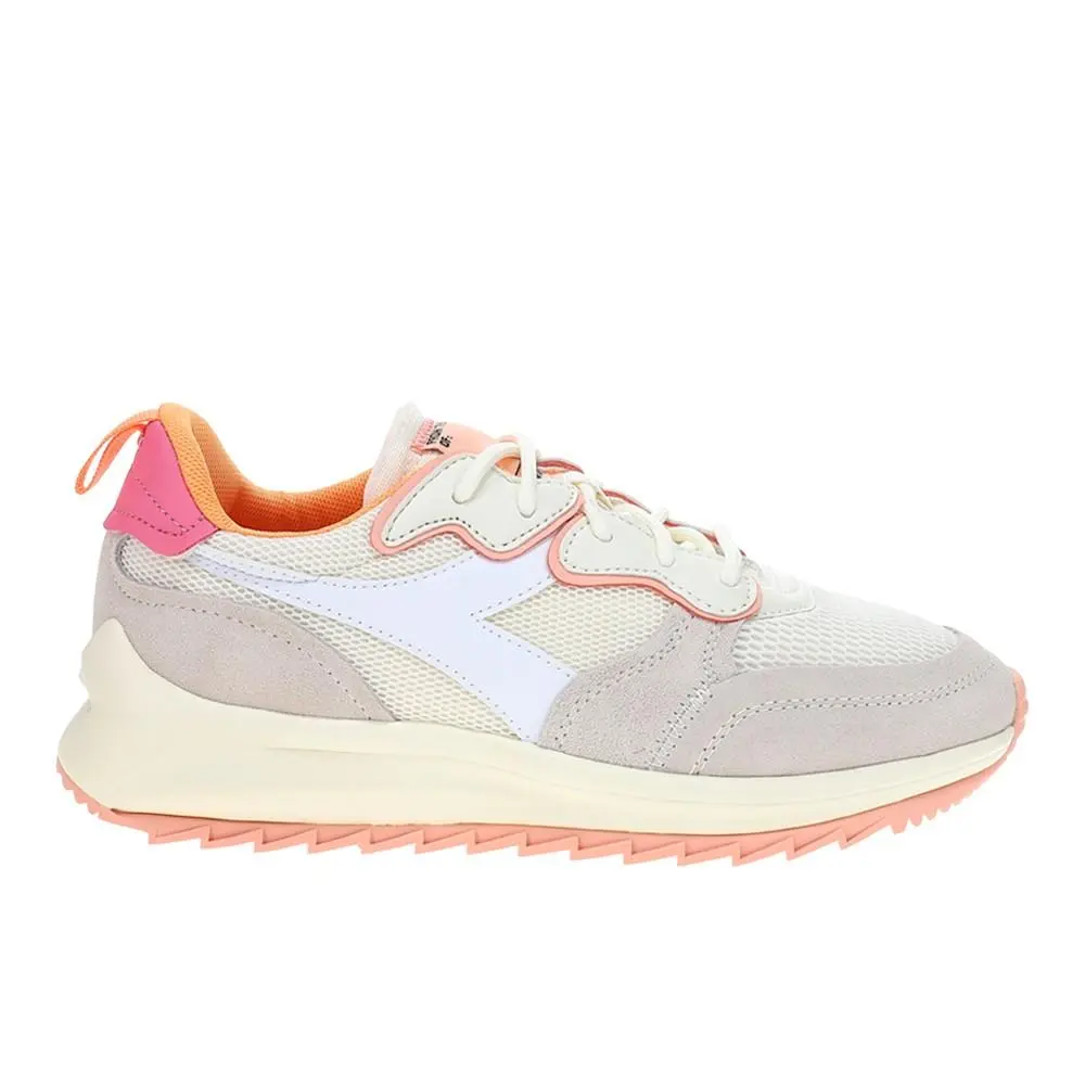 Diadora Jolly Suede Mesh Lace Up Mens White Sneakers Casual Shoes 179561-C9480
