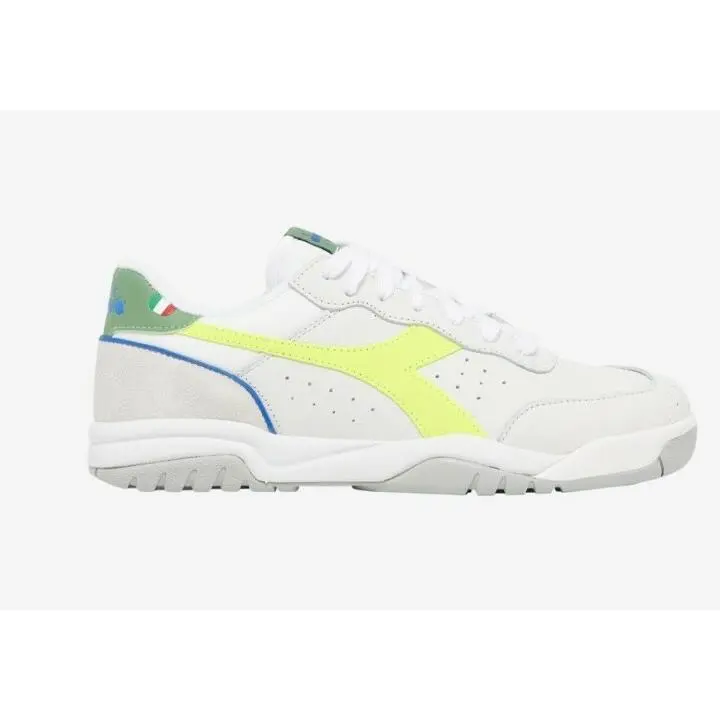 Diadora Maverick Ball White Volt Green Men`s Tennis Shoes Italy
