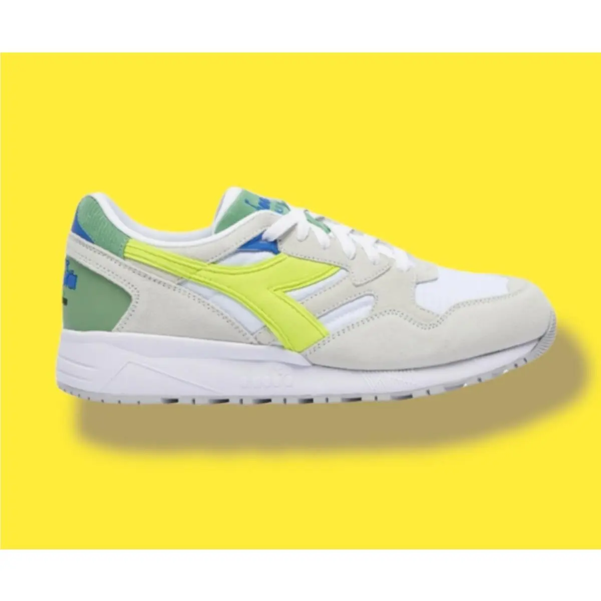 Diadora N9002 White Volt Green Men`s Running Shoes Italy