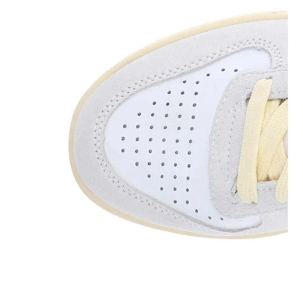 Diadora shoes - diadora Magic Basket Demi Cut Suede Leather Lace Up - 178563-C0326 - Orange, White 5