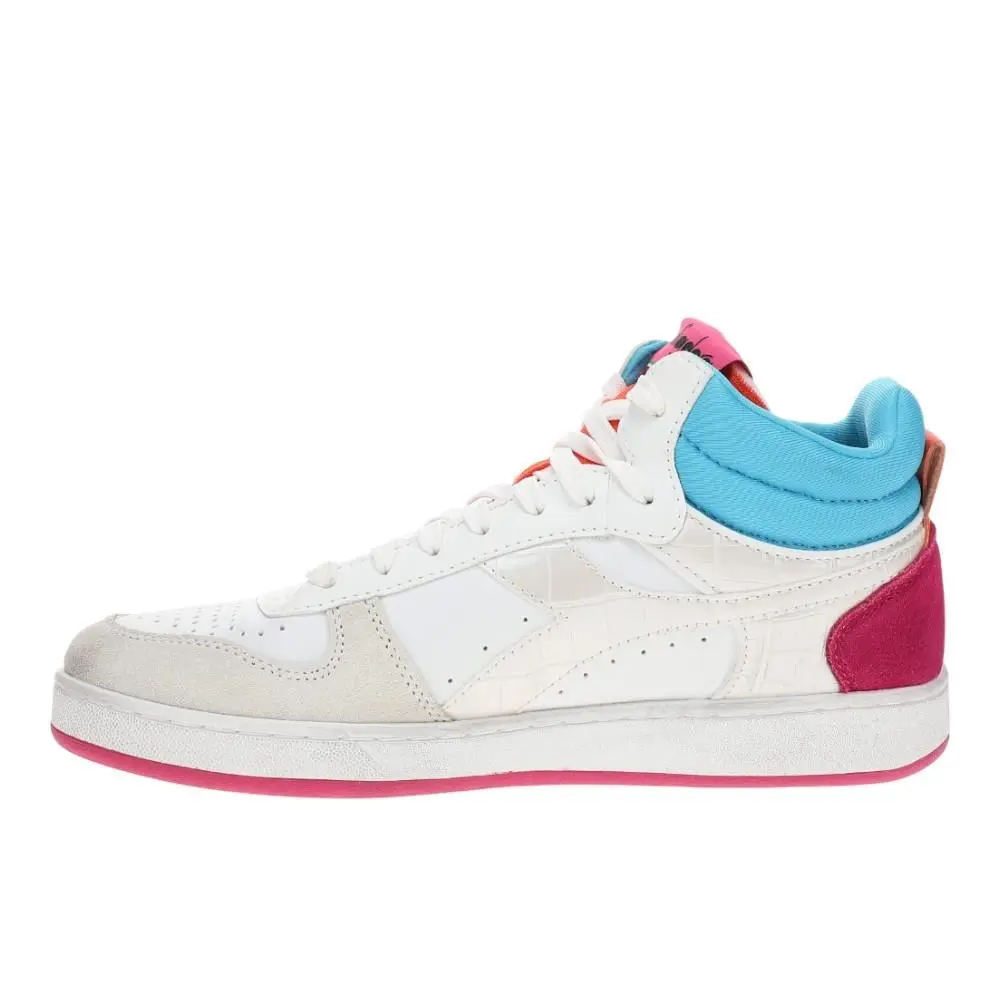 Diadora shoes - diadora Magic Basket Demi Croco Lace Up - 179302-D0293 - White 8