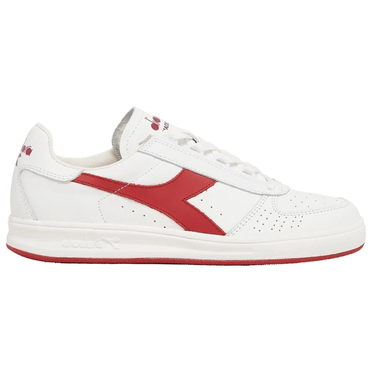 Diadora Men`s B Elite Retro Sneakers `white Red Pepper` Size 7.5