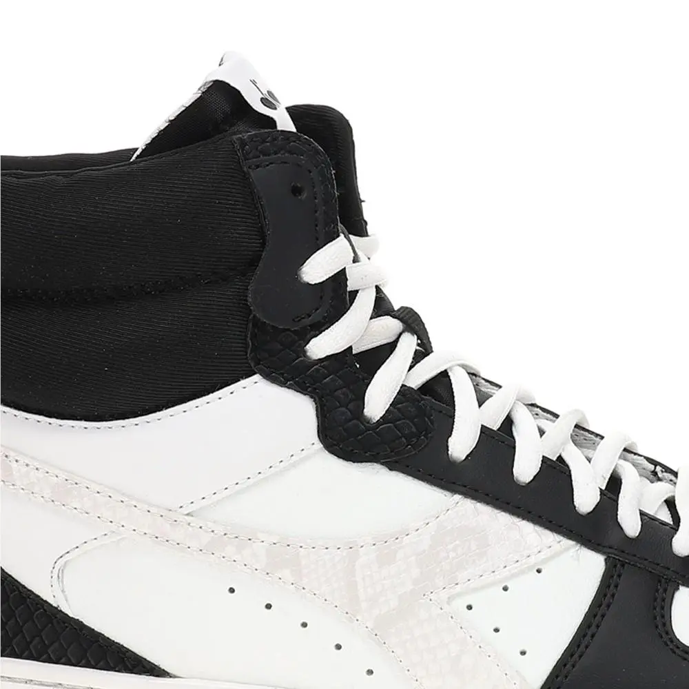 Diadora shoes - diadora Magic Basket Mid Reptile Lace Up - 179783-C0641 - Black (UPC: 197020128279) 4