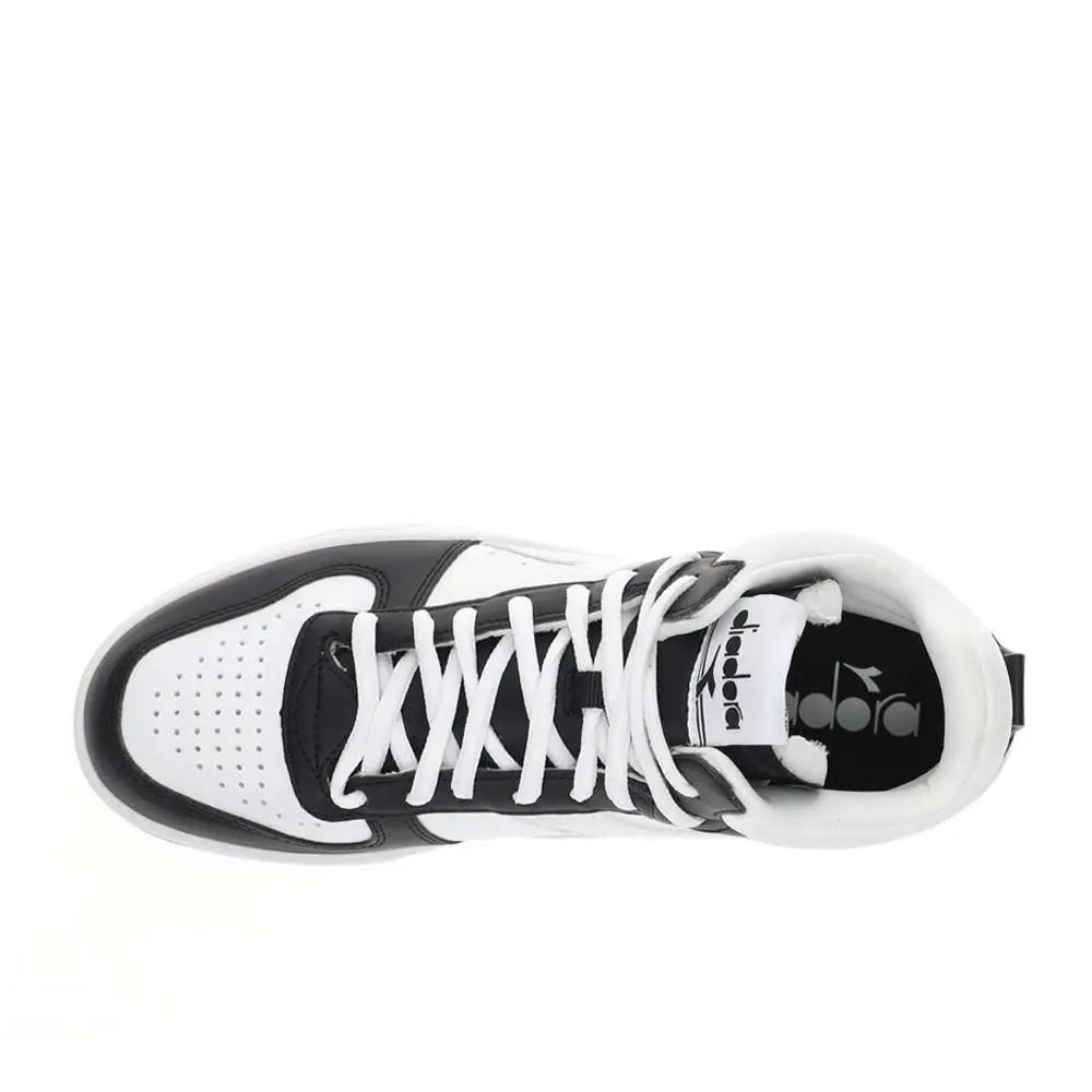 Diadora shoes - diadora Magic Basket Demi Reptile Lace Up - 179784-C0641 - Black (UPC: 197020128347) 2