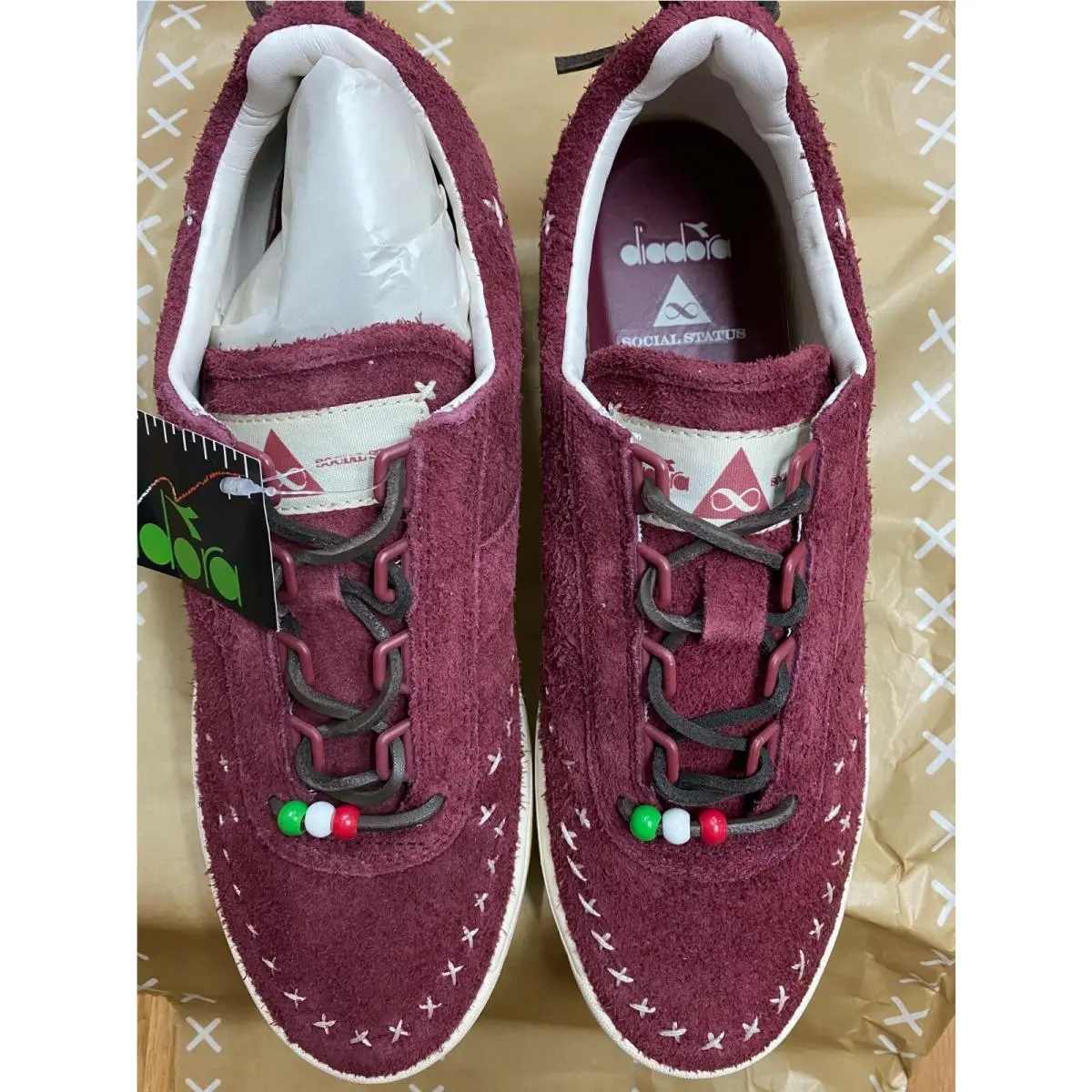 Diadora shoes - Diadora Social Status B Elite - 501170356-55011 - Maroon 0