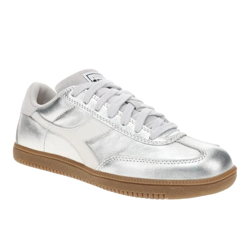Diadora shoes - diadora Trainer Metallic Lace Up - 181987-90001 - Silver (UPC: 197020490383) 0