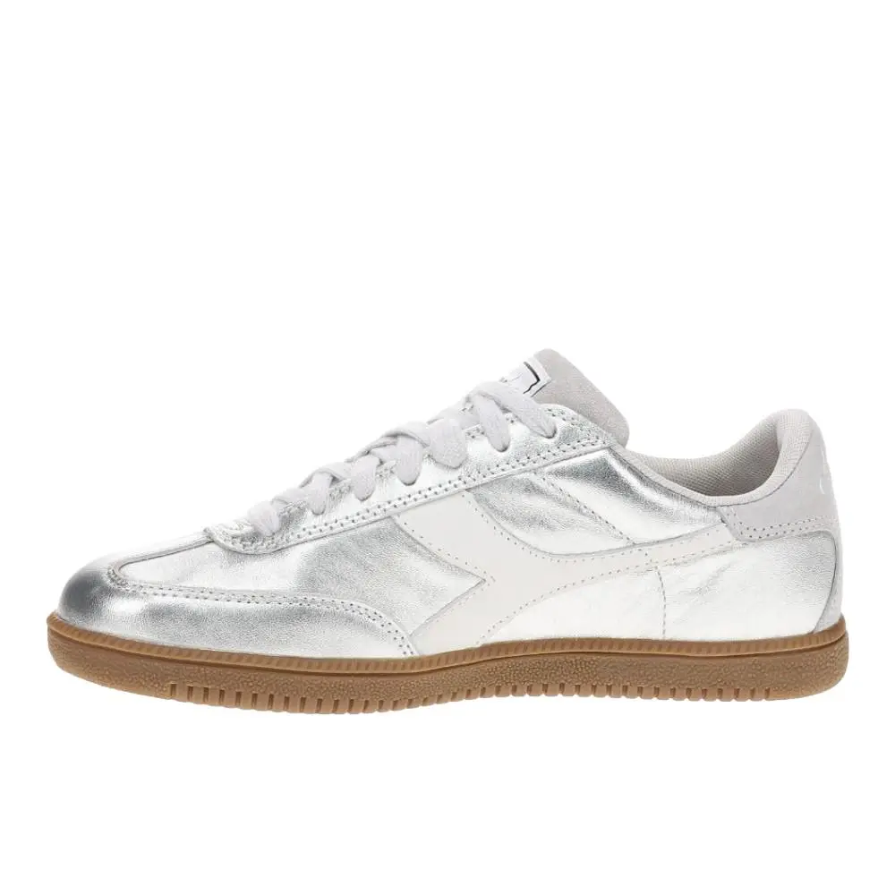 Diadora shoes - diadora Trainer Metallic Lace Up - 181987-90001 - Silver (UPC: 197020490383) 1