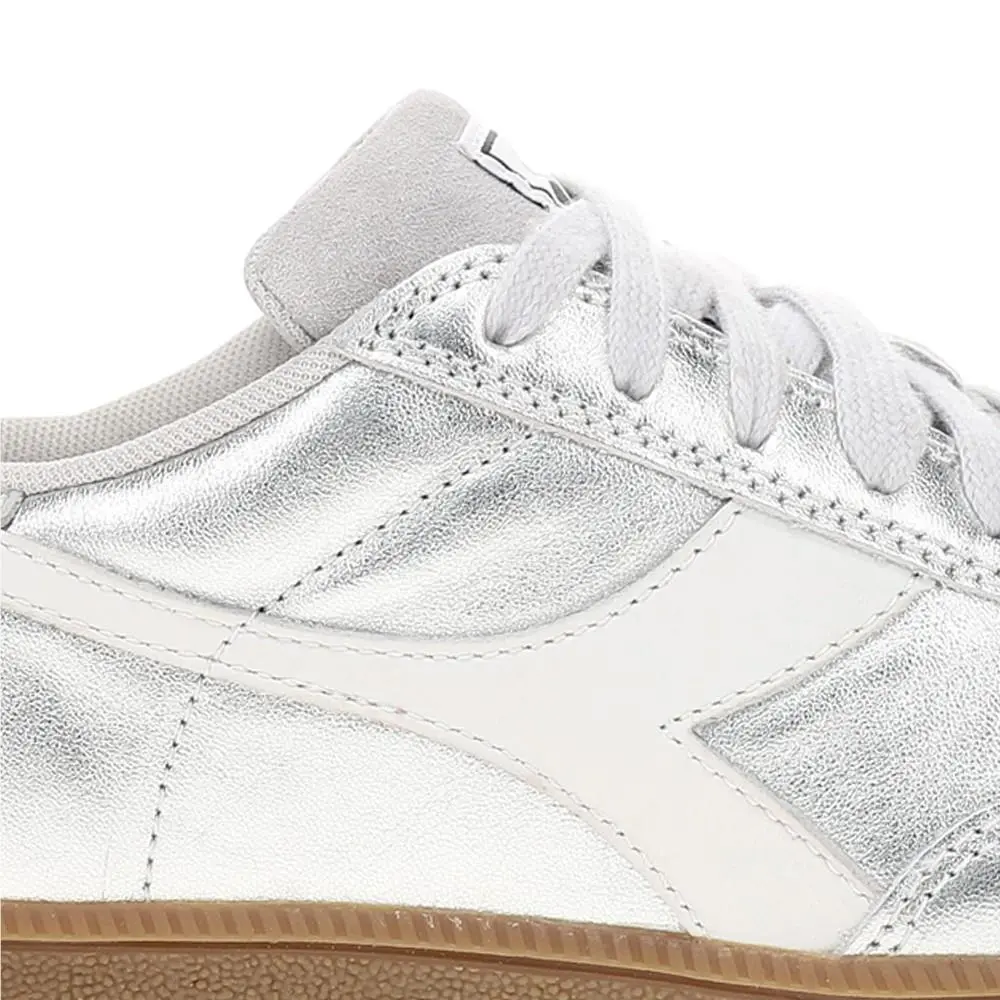 Diadora shoes - diadora Trainer Metallic Lace Up - 181987-90001 - Silver (UPC: 197020490383) 4