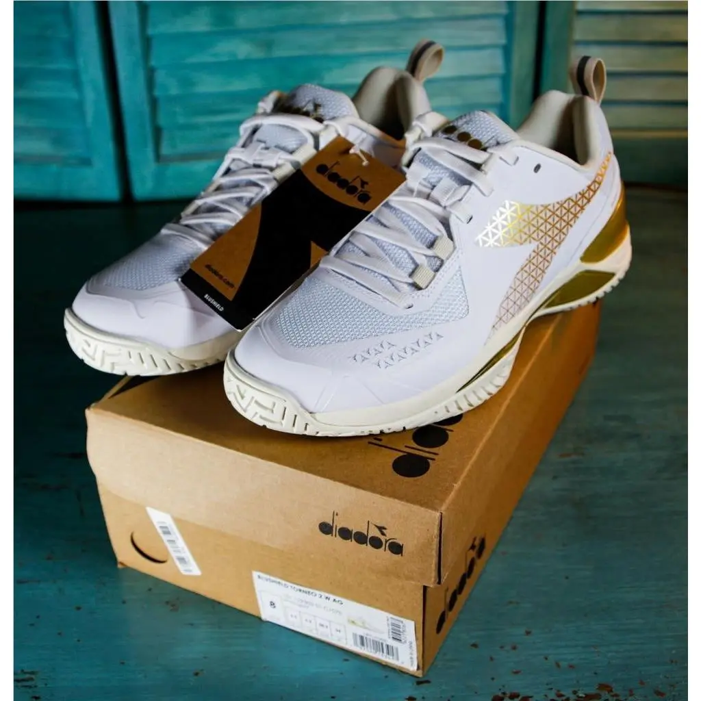 Diadora Blushield Torneo 2 Tennis Pickleball Shoes Women’s US Gold Size 8