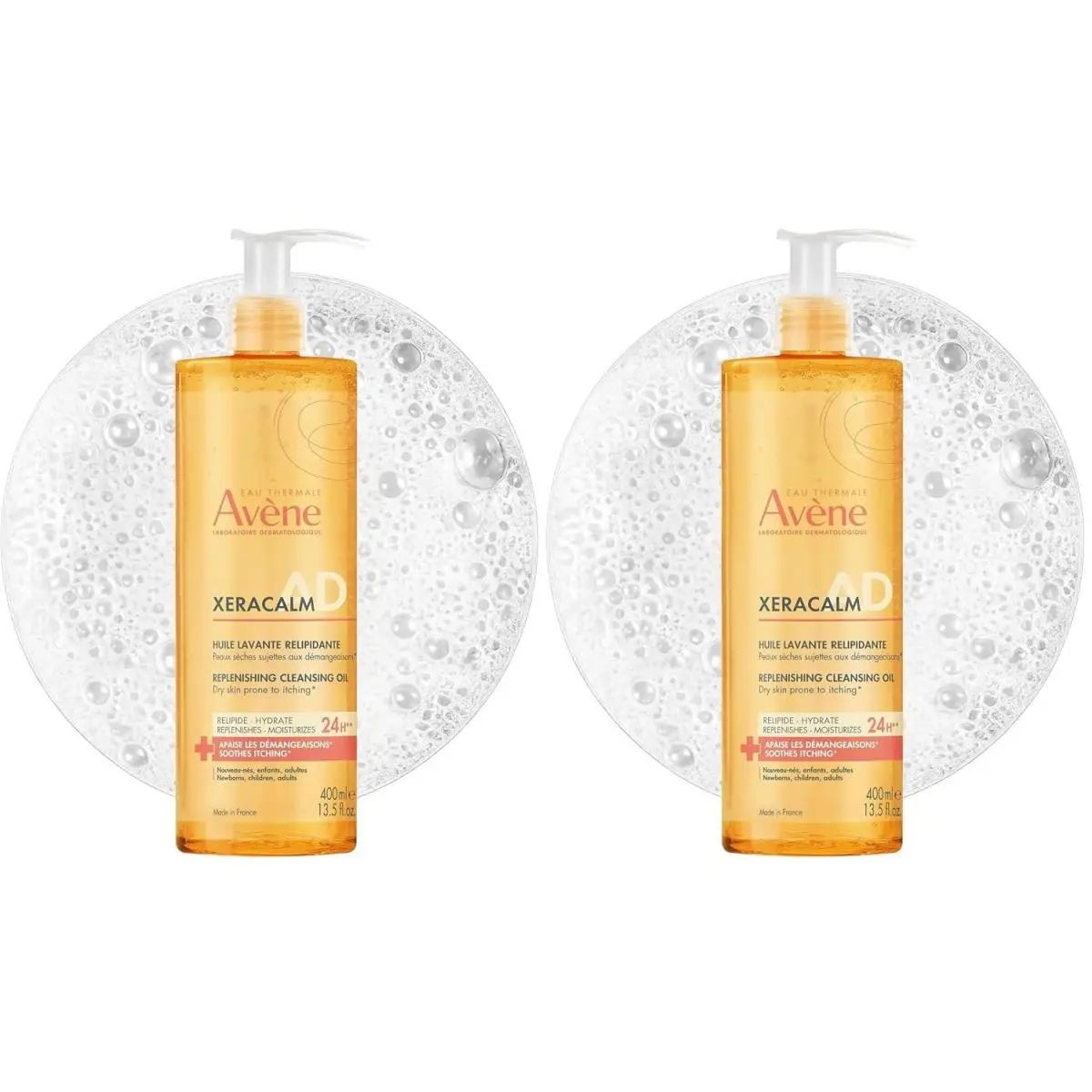 Xeracalm A.d Lipid Cleansing Oil 13.5 Fl. Oz. 2 Pack Exp. 09/2027 by Avène