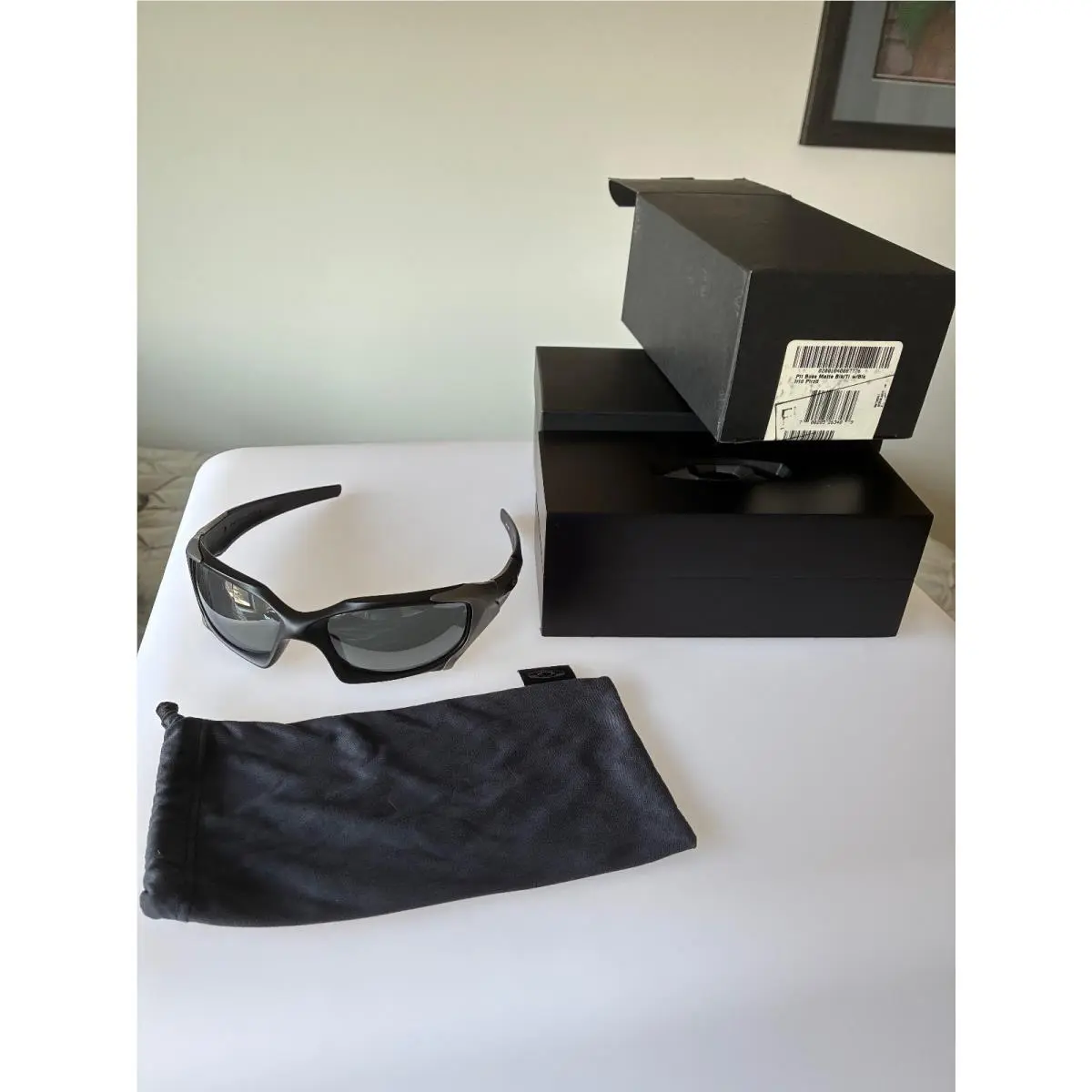 Oakley Pit Boss Matte Blk/titanium W/blk Irid Plrzd Lenses Sku 03-303