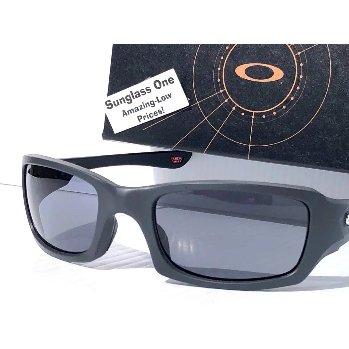 Oakley Fives Squared Matte Carbon Frame Grey Lens Sunglass 9238-38