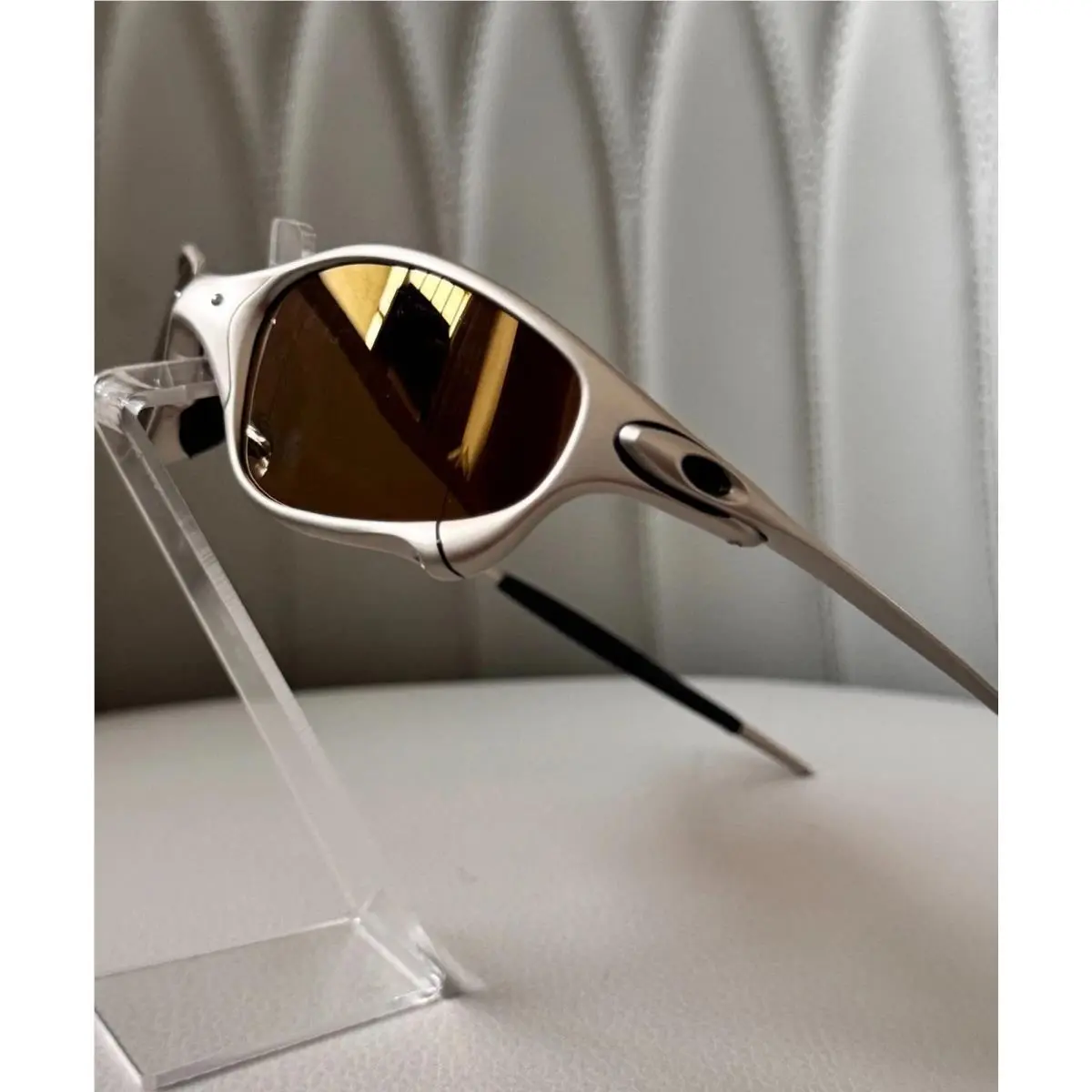 Oakley Juliet 1.0 X Sunglasses Silver Metal Frame Brown Lenses
