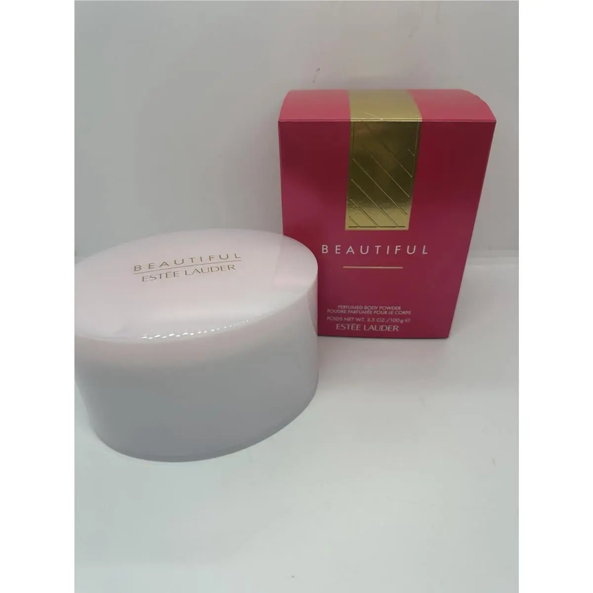 Estee Lauder Beautiful Perfume Body Powder w Puff 3.5oz Boxed