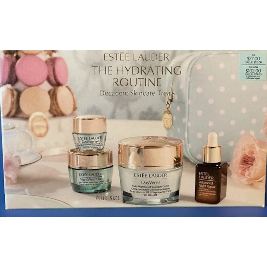 Estee Lauder The Hydrating Routine Decadent Skincare Treats 5pc Giftset EXP10/27