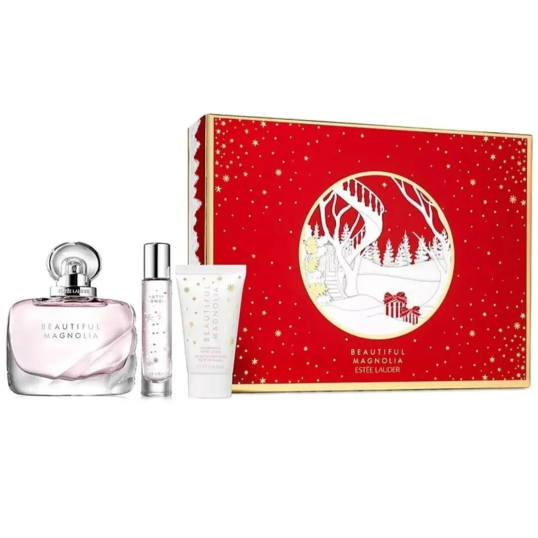 Estee Lauder Beautiful Magnolia Edp 1.7oz/ Hand Cream 1oz/ Mini .34oz Gift Set