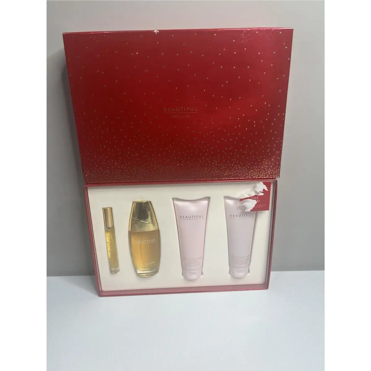 Estee Lauder Beautiful 4 Pieces Edp Perfume Spray Lotion Shower Travel Gift Set
