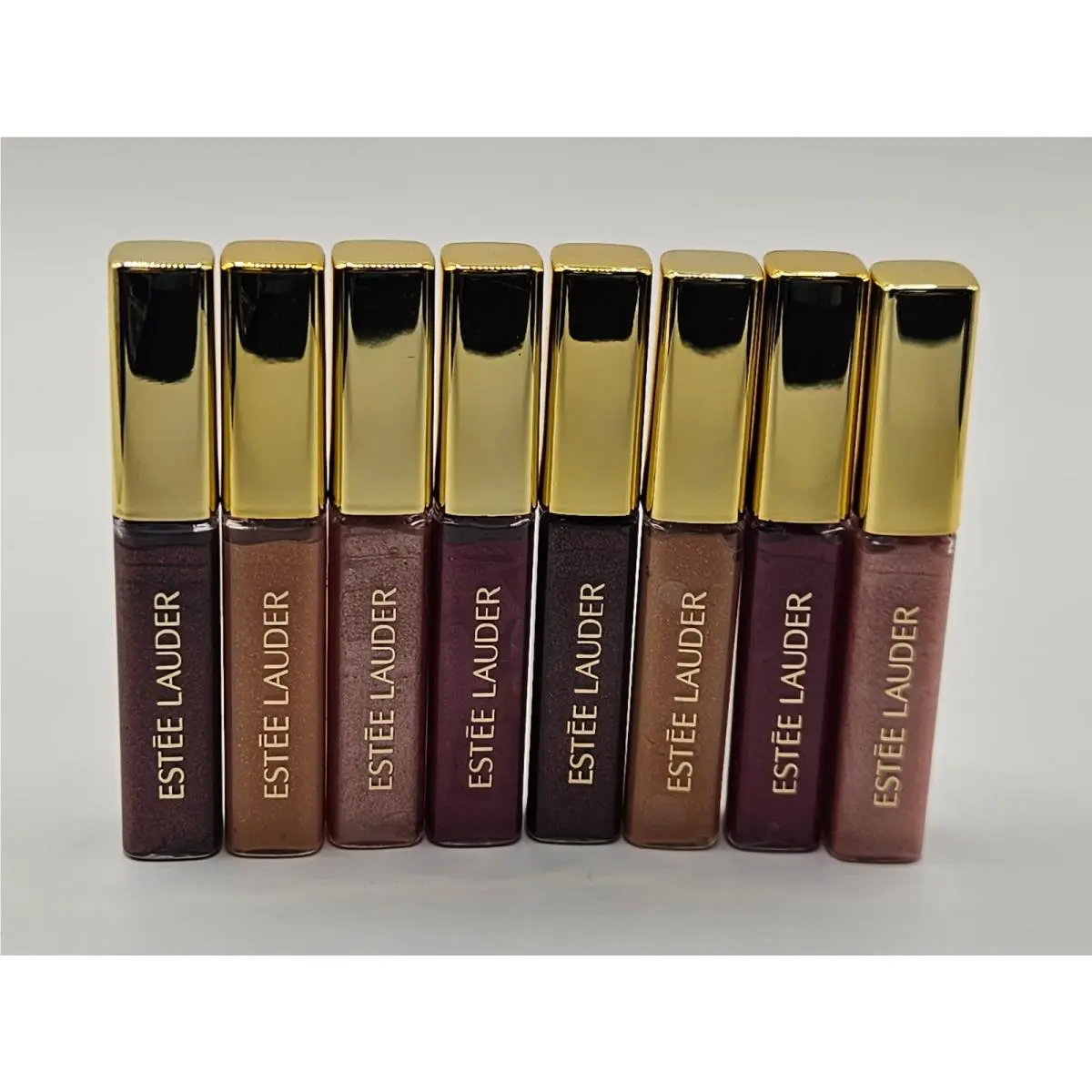 8 Estee Lauder Pure Color Envy Lip Gloss 0.16oz 4.6ml Orchid Plum Sun Burst Pink