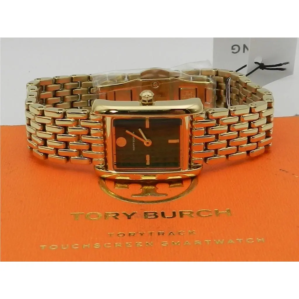 Tory Burch Women`s The Eleanor Gold-tone Stainless Steel Bracelet Watch 28mm