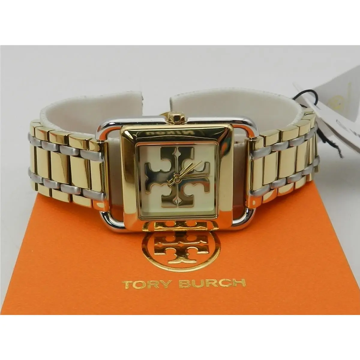 Women`s The Miller Square Two-tone Stainless Steel Bracelet Watch by Tory Burch