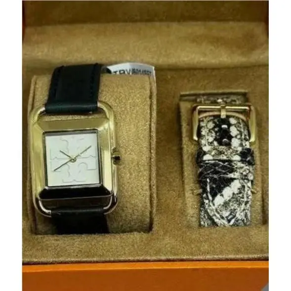 Tory Burch The Miller Blue Leather Watch 32mm Gift Set TBW6014SET