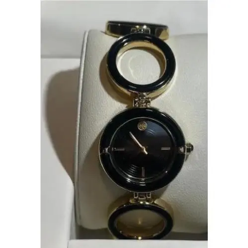 Tory Burch Black Gold-tone Stainless Link Bracelet Watch TBW5311