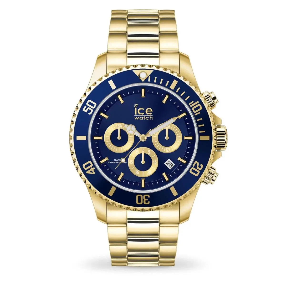 Ice Watch 017674 Ice Steel - Gold Blue - Medium - CH Blue Dial 40 mm Men`s Watch by Ice-Watch