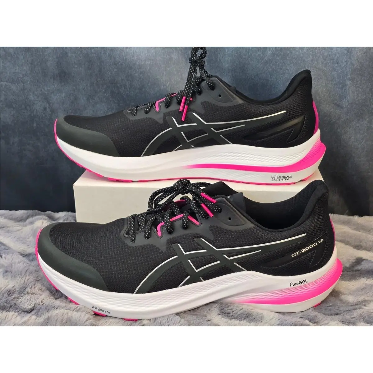 Asics GT-2000 12 Lite-show Black Pure Silver Running Shoes Mens 14